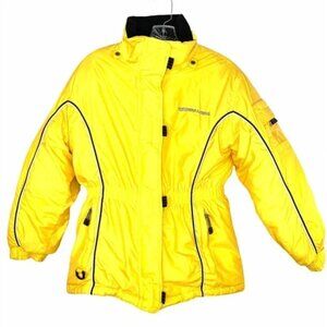 Vintage Y2K Yellow Black Puffer Ski Jacket Sz Sz S